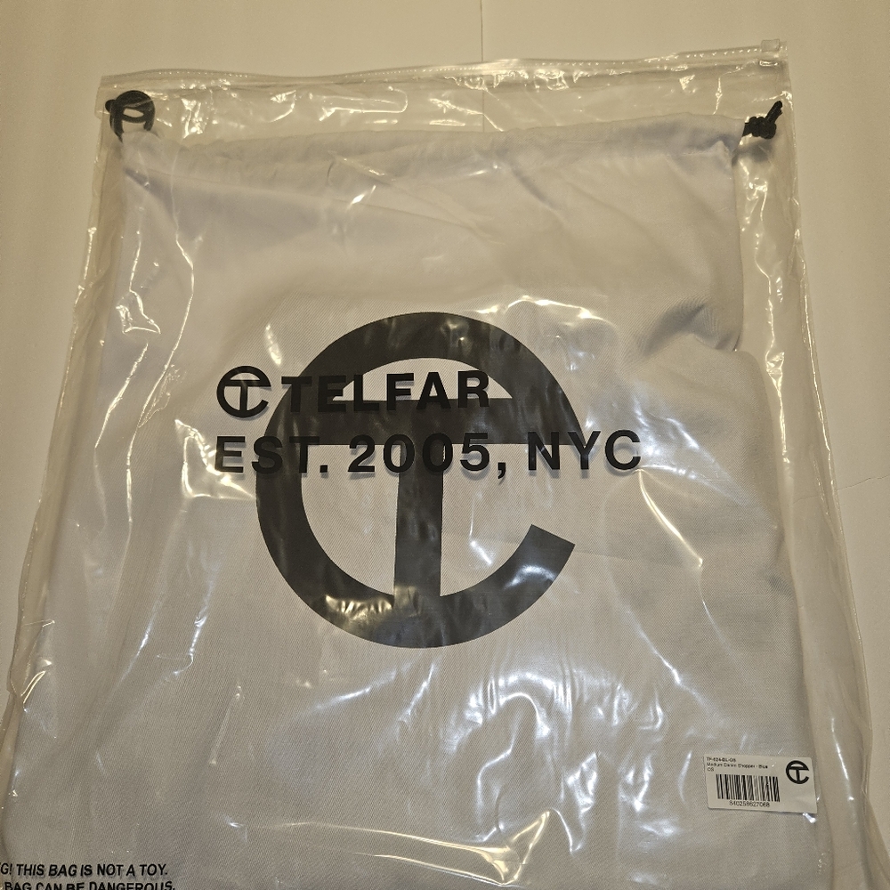 Telfar- Medium Denim Shopper - Blue - Picture 9 of 16